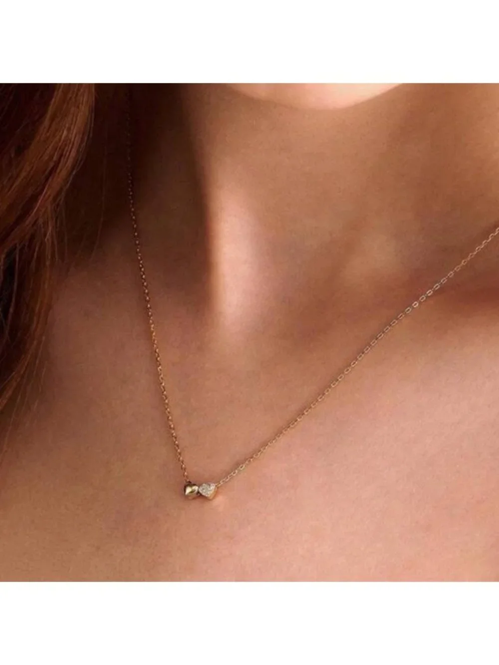 New! Gold Heart Pendant Necklace (1026) NWOT